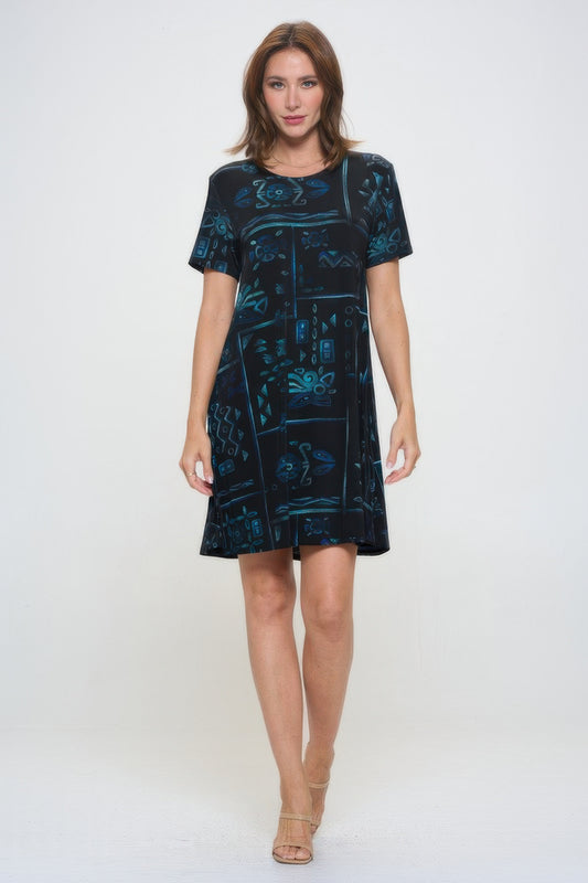 Plus Size Print Missy Dress Short Sleeve