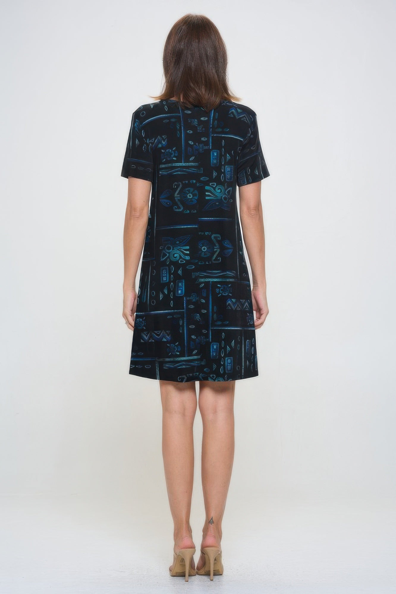 Plus Size Print Missy Dress Short Sleeve