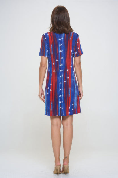 Short-sleeved Knee-length Dress