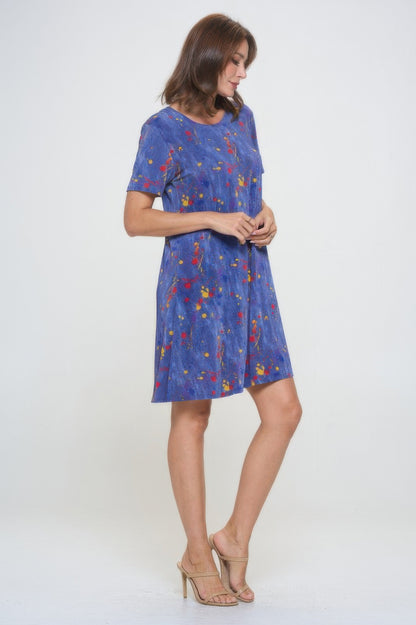 Short-sleeved Knee-length Dress