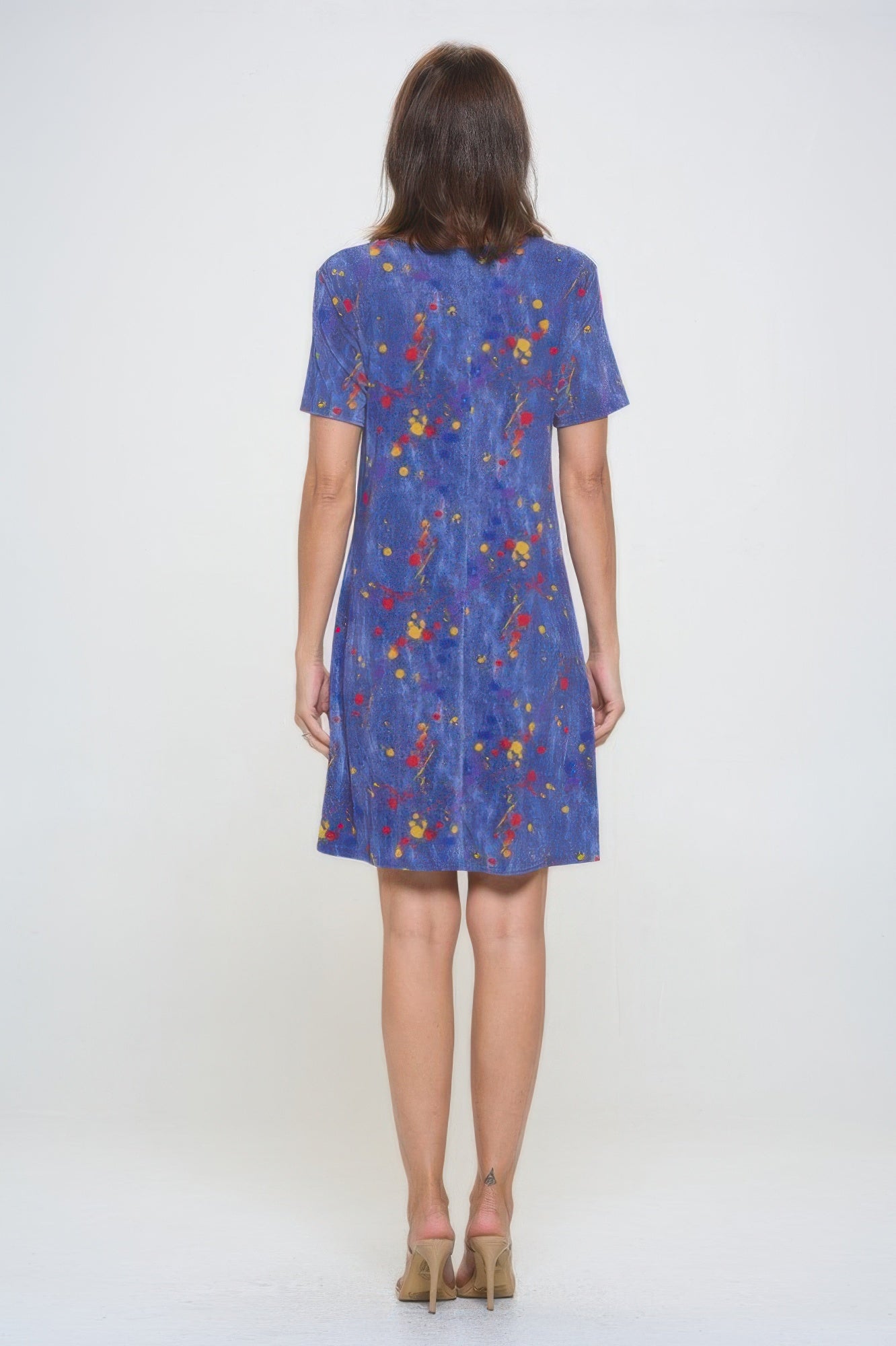 Short-sleeved Knee-length Dress