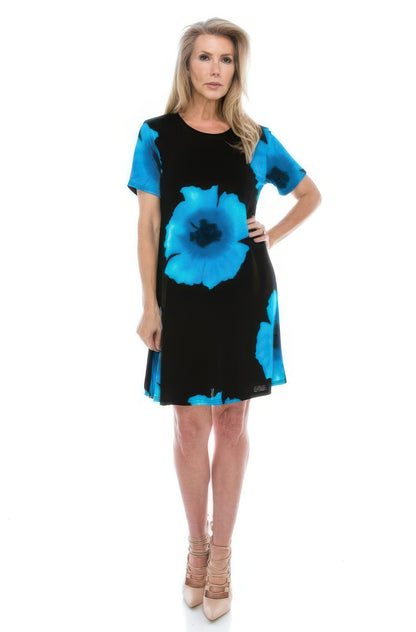 Short-sleeved Knee-length Dress