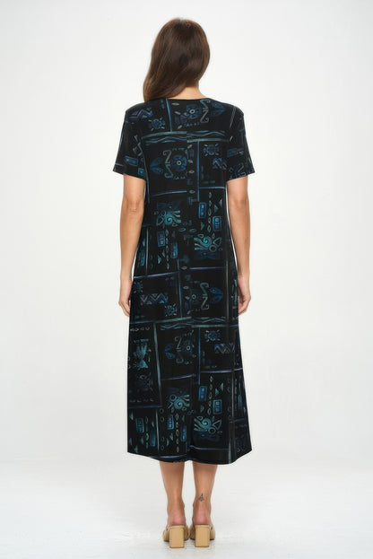 Plus Size Bns Print Long Dress