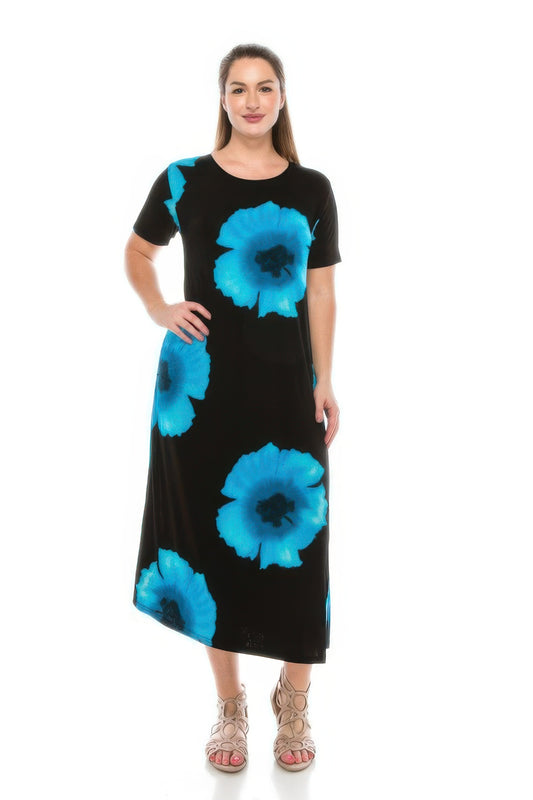 Plus Size Bns Print Long Dress