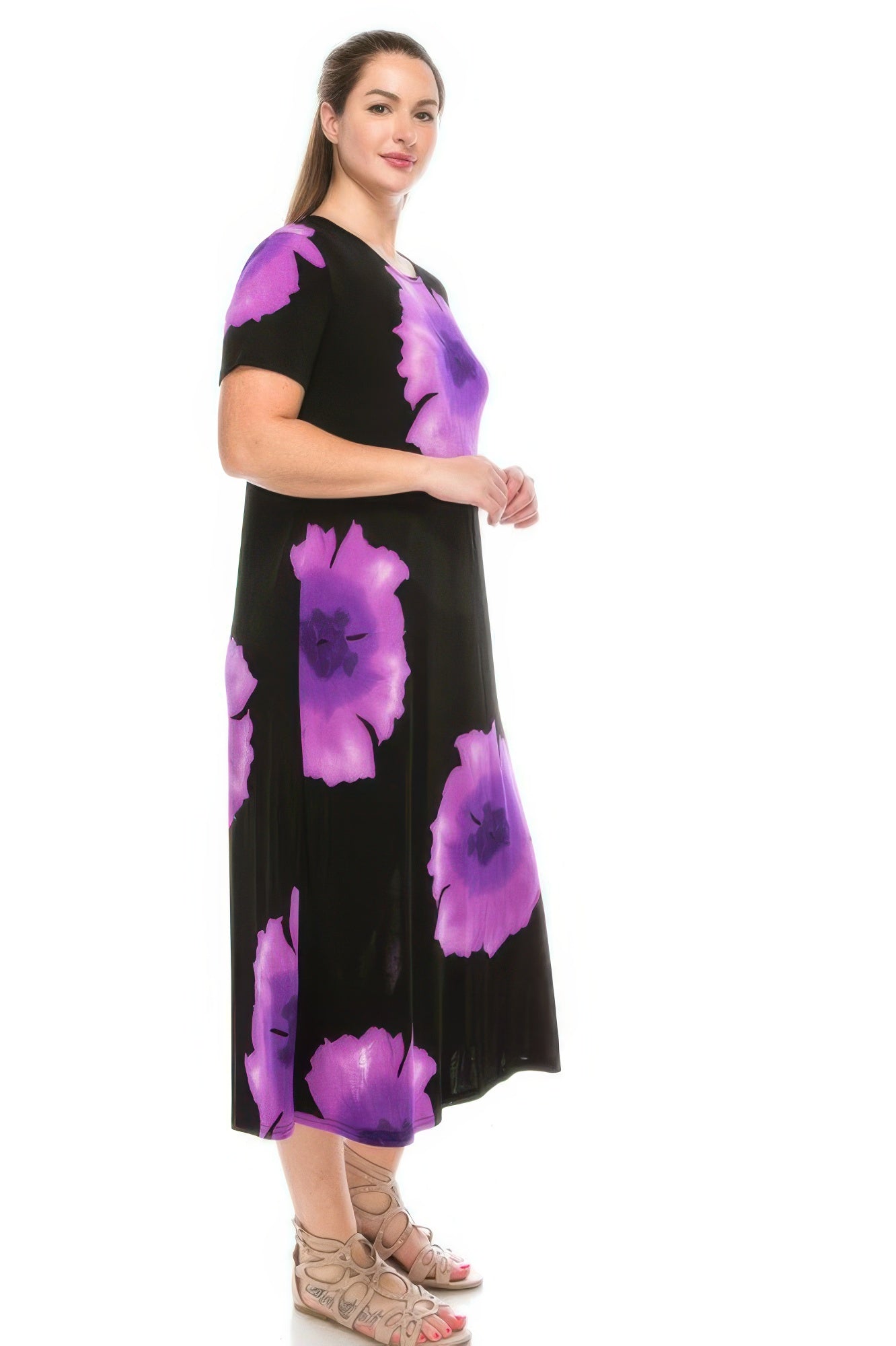 Plus Size Bns Print Long Dress