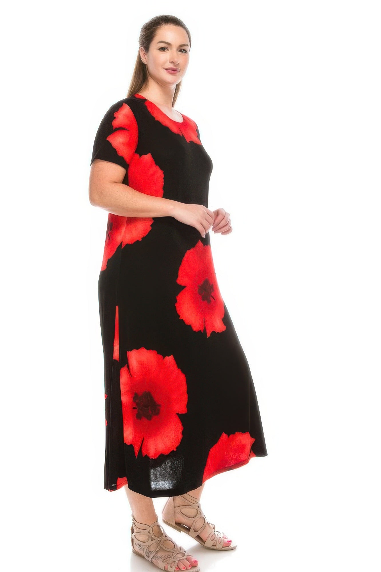 Plus Size Bns Print Long Dress