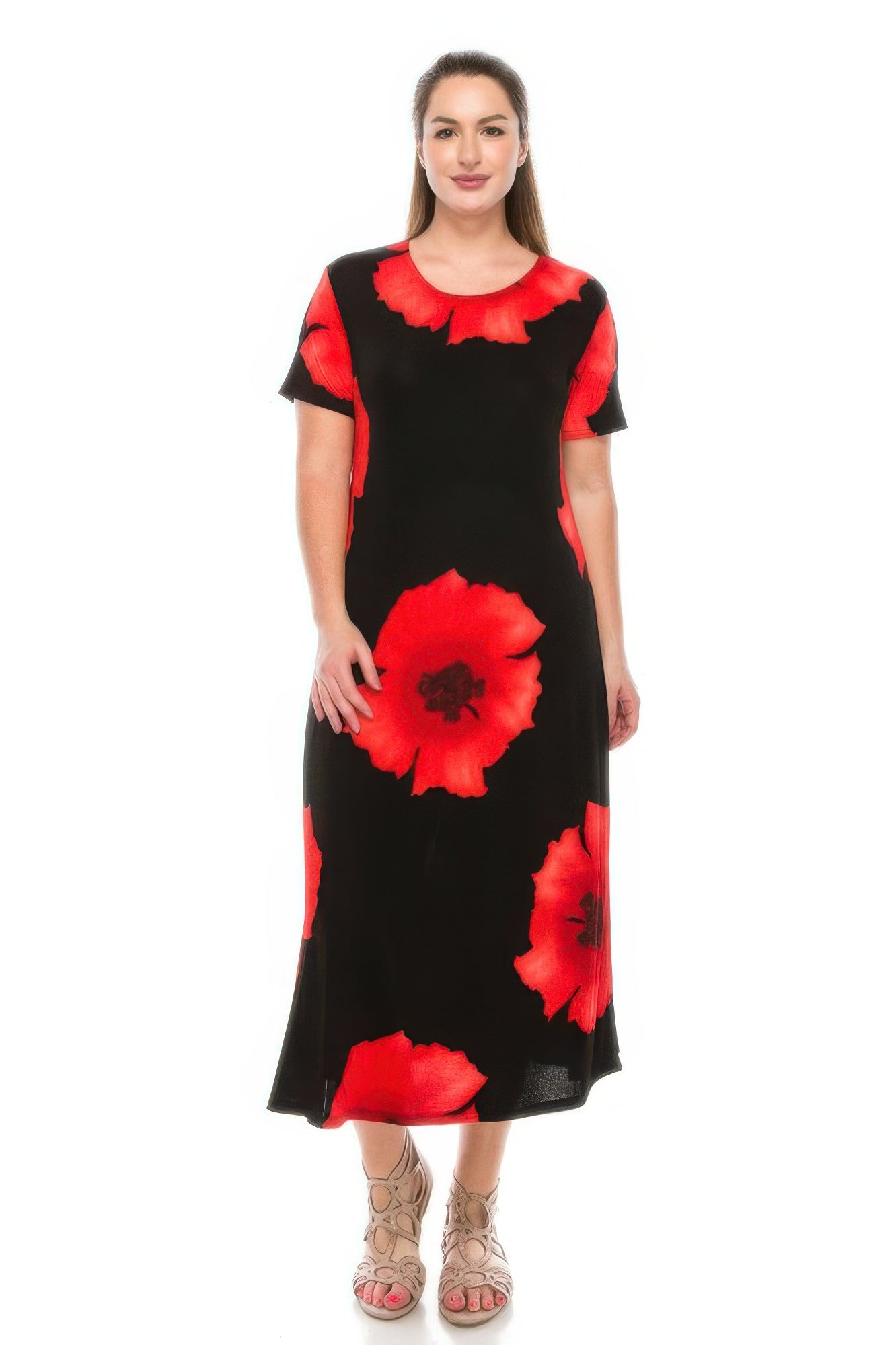 Plus Size Bns Print Long Dress