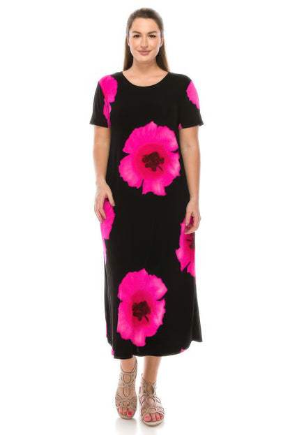 Plus Size Bns Print Long Dress