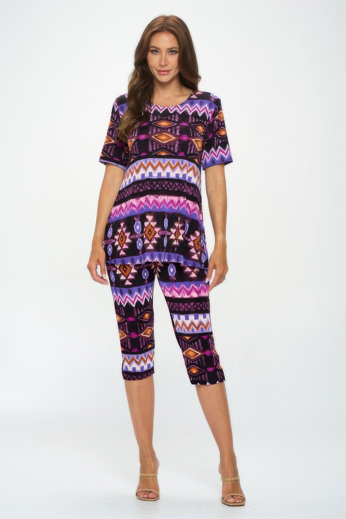 Matching Capri Pant Set In Plus Size