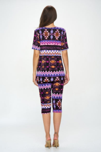 Matching Capri Pant Set In Plus Size
