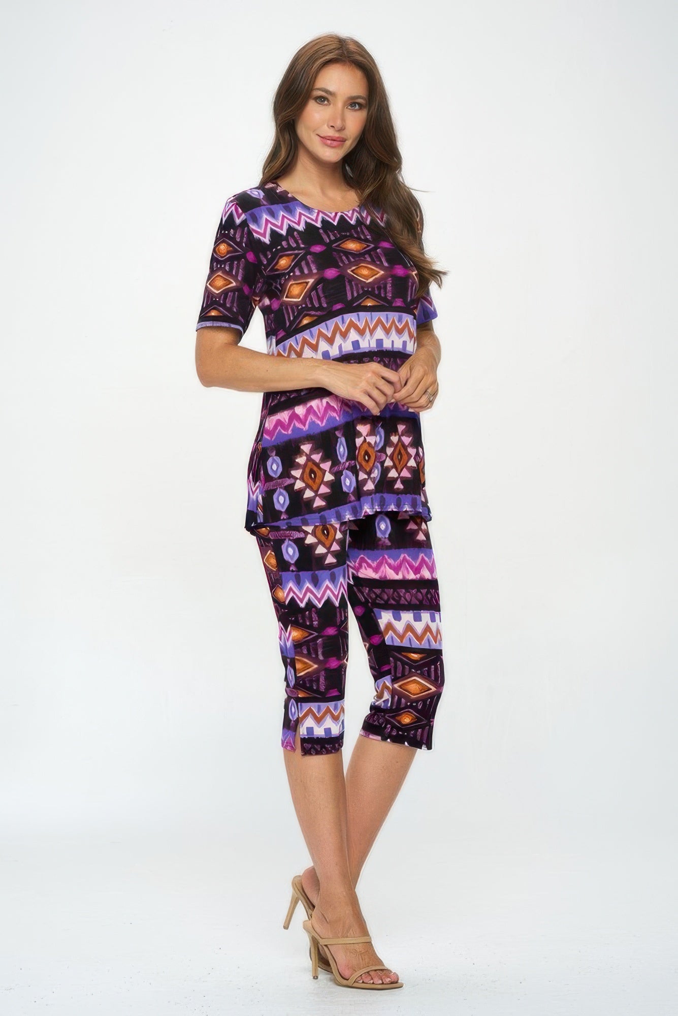 Matching Capri Pant Set In Plus Size