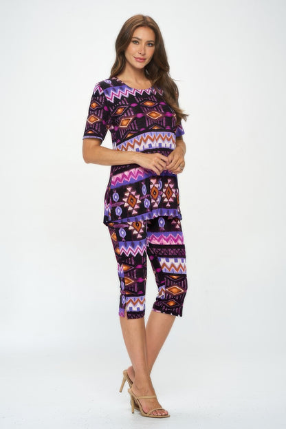 Matching Capri Pant Set In Plus Size