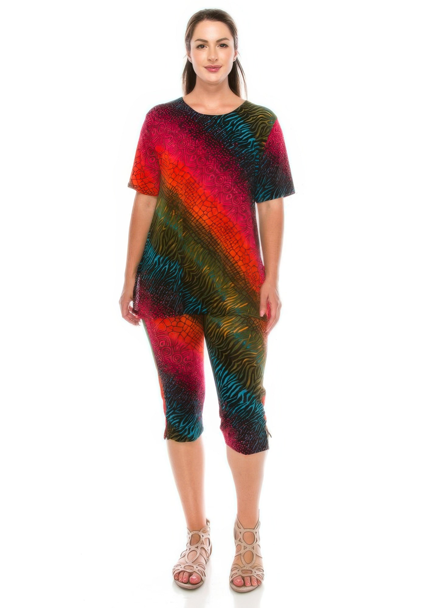Matching Capri Pant Set In Plus Size