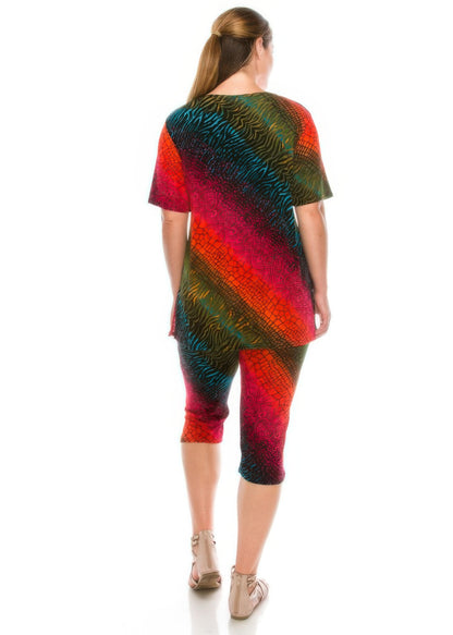 Matching Capri Pant Set In Plus Size