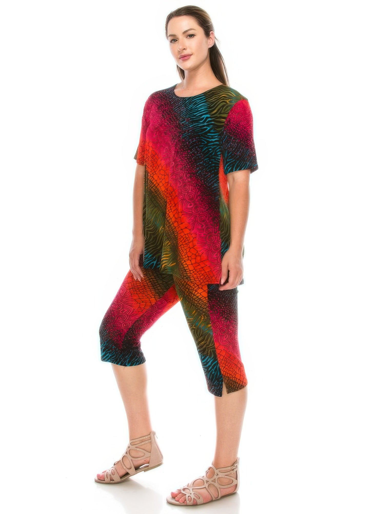 Matching Capri Pant Set In Plus Size