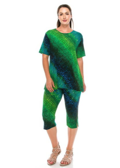 Matching Capri Pant Set In Plus Size