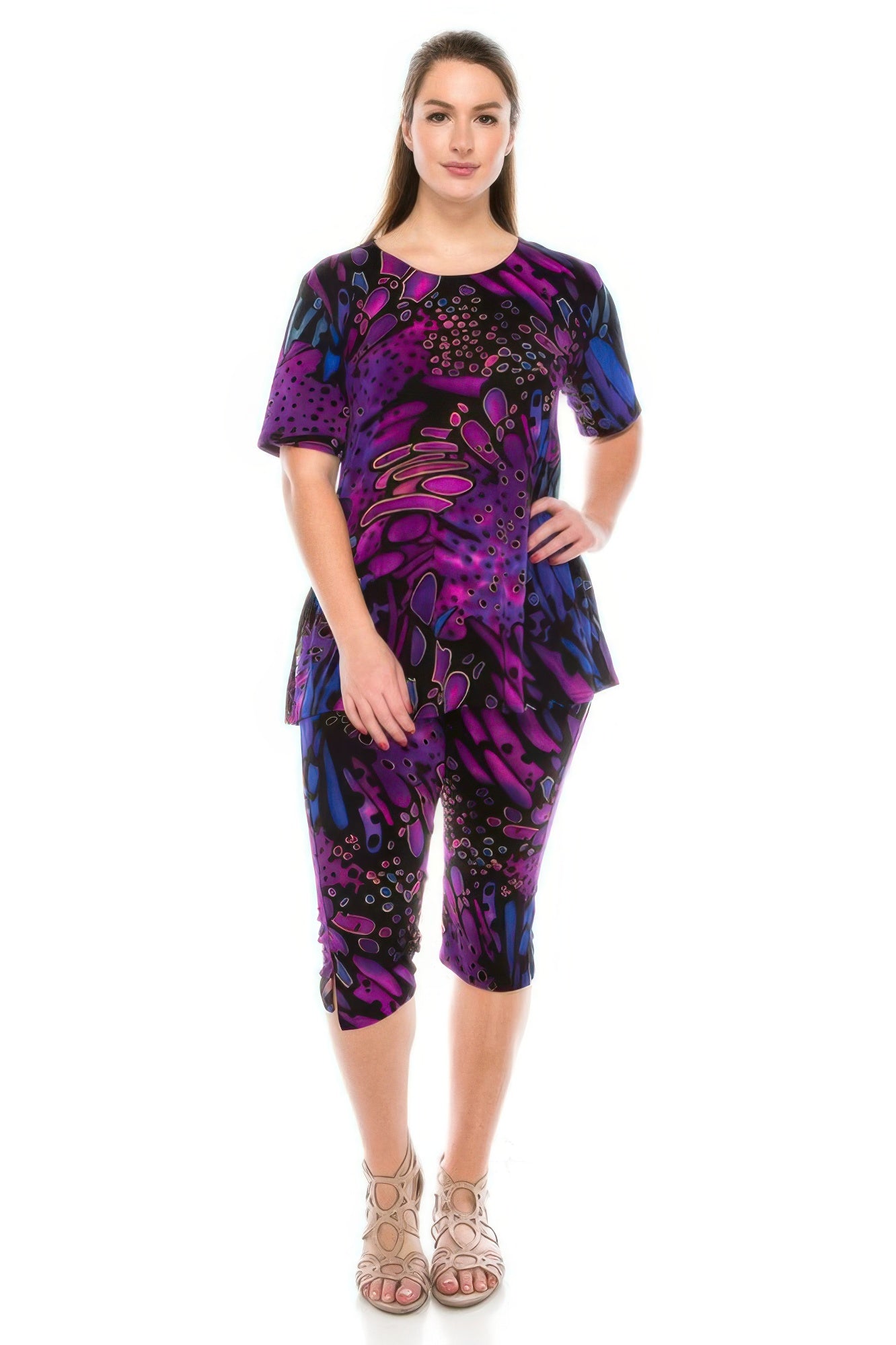 Matching Capri Pant Set In Plus Size