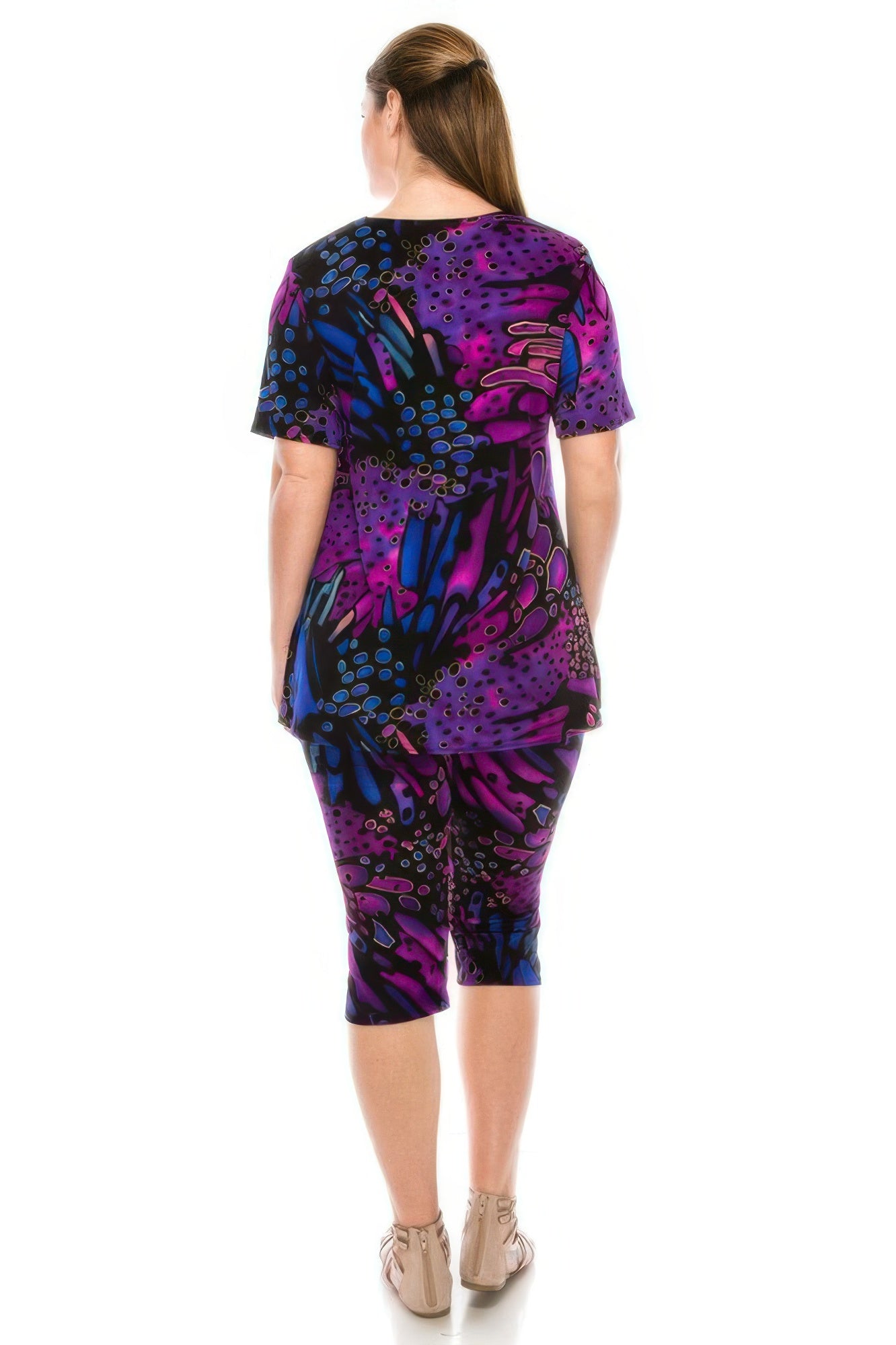 Matching Capri Pant Set In Plus Size
