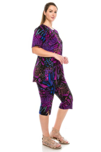 Matching Capri Pant Set In Plus Size