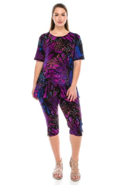 Matching Capri Pant Set In Plus Size