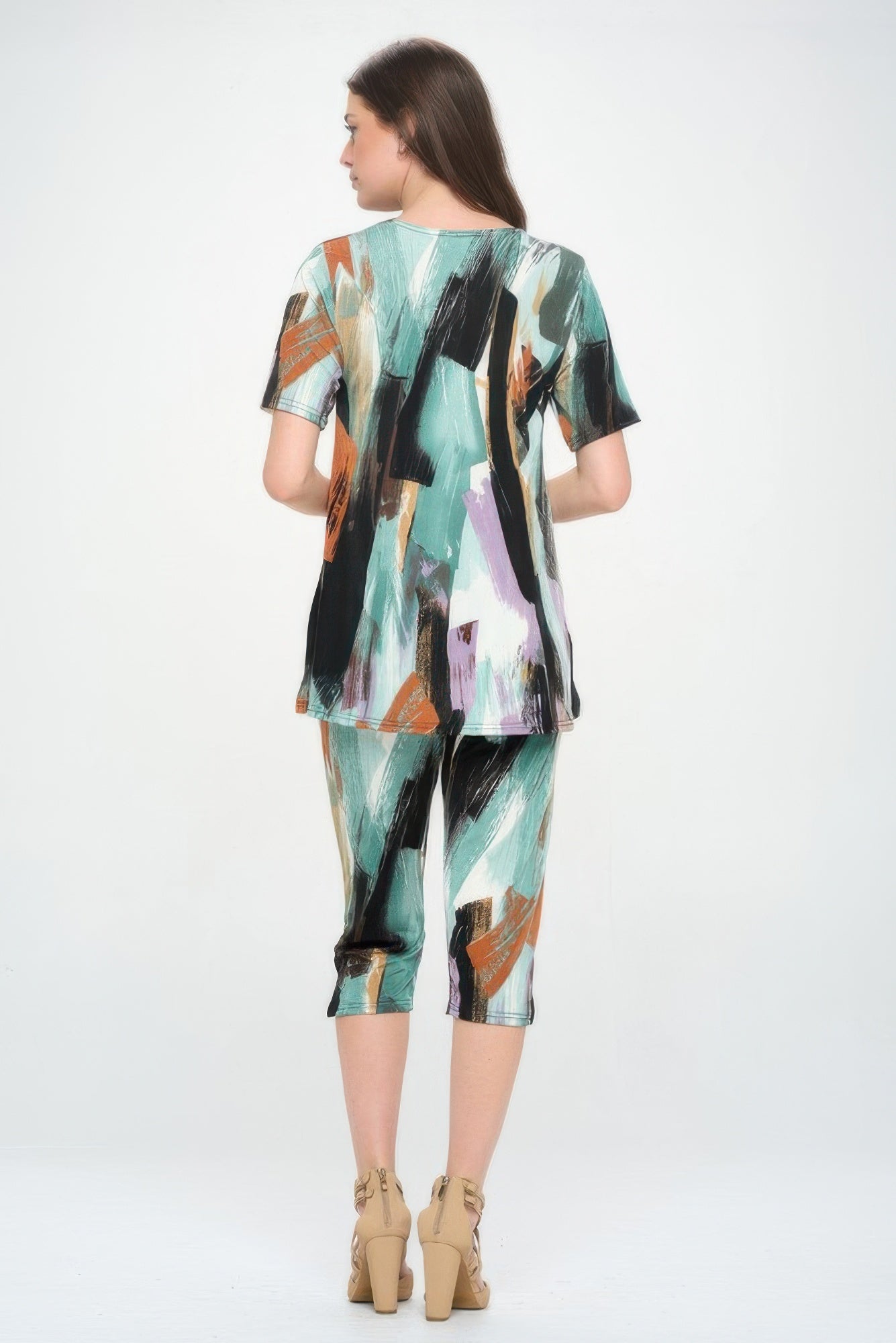 Matching Capri Pant Set In Plus Size