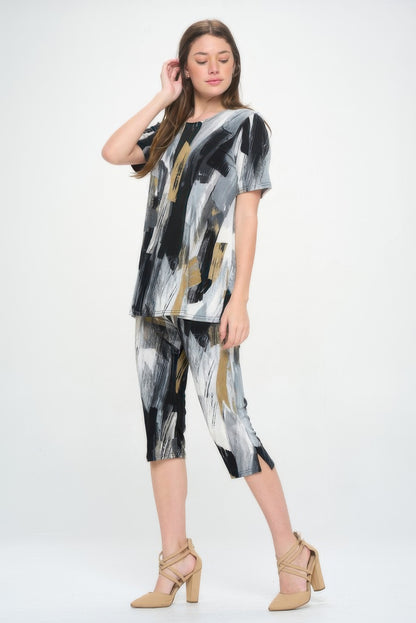 Matching Capri Pant Set In Plus Size
