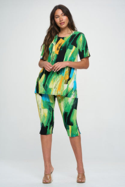 Matching Capri Pant Set In Plus Size