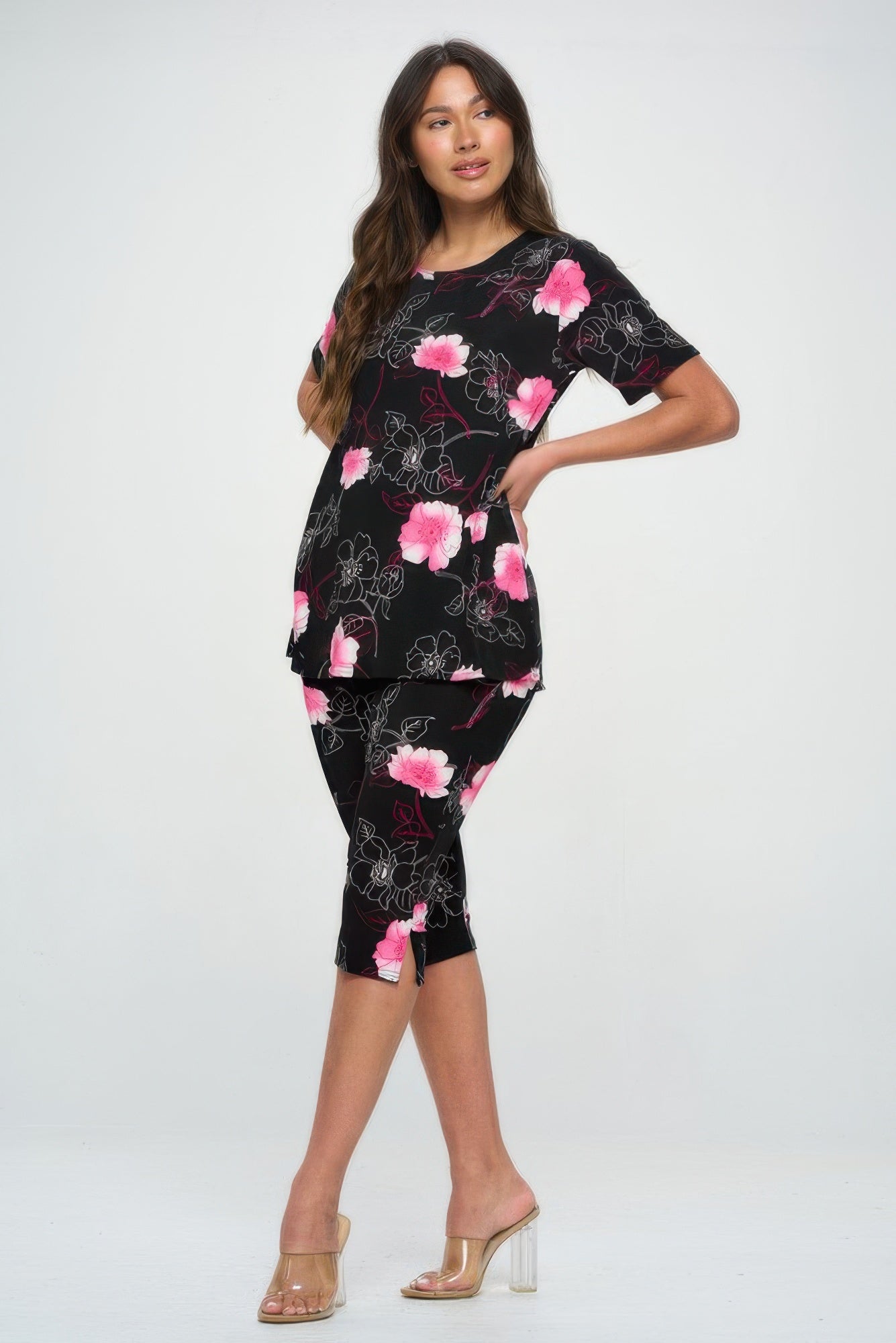 Matching Capri Pant Set In Plus Size