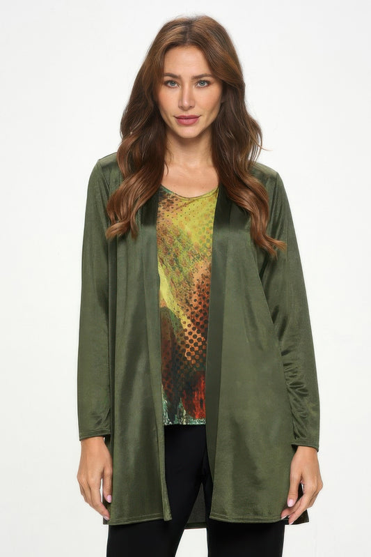 Satin Washer Duster Jacket