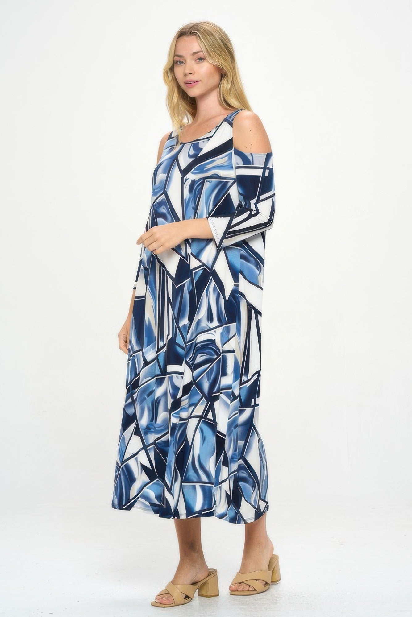 Hit Open Shoulder Long Dress