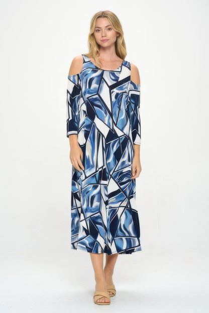 Hit Open Shoulder Long Dress
