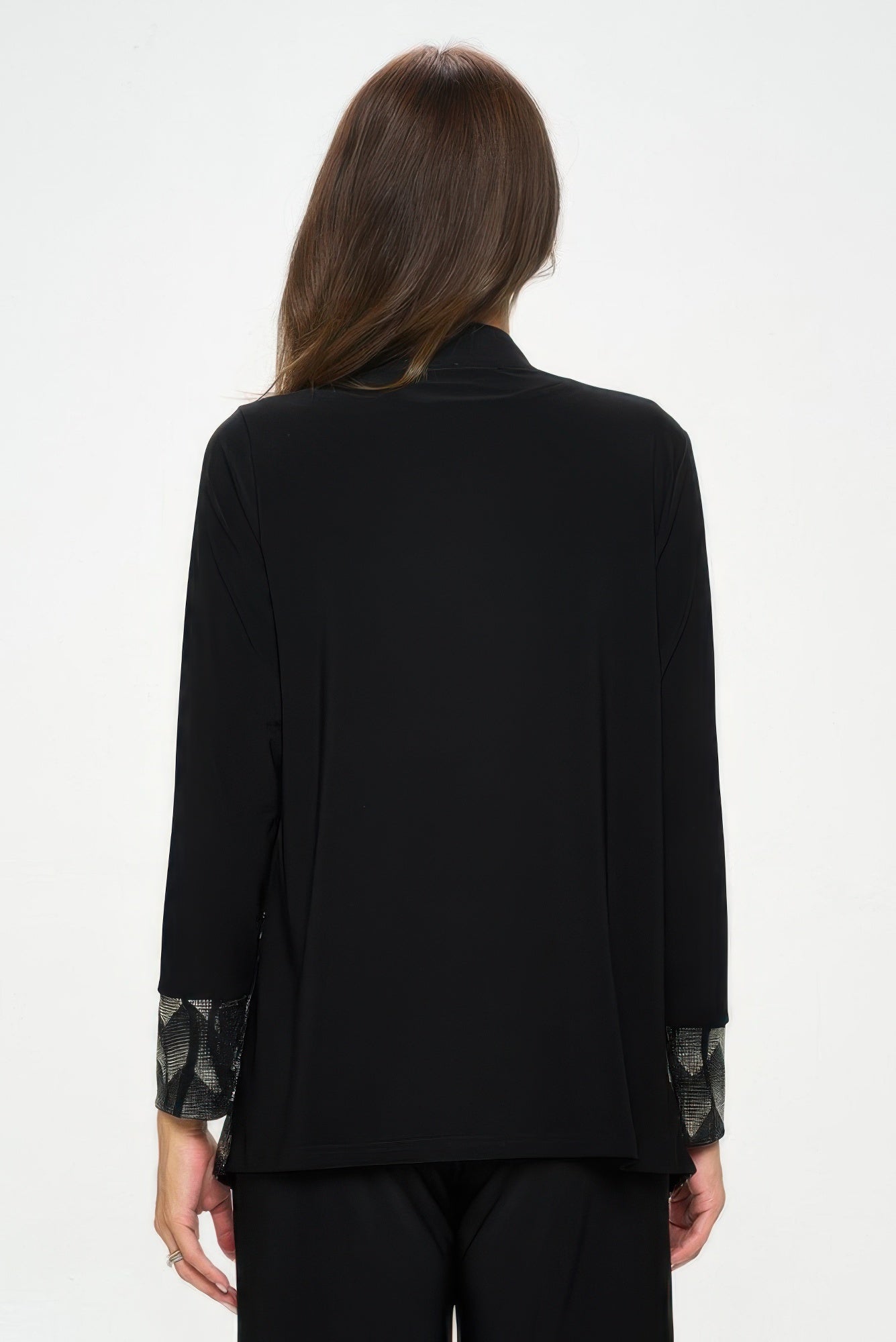 Nylon Foil Sequin Contrast Jacket