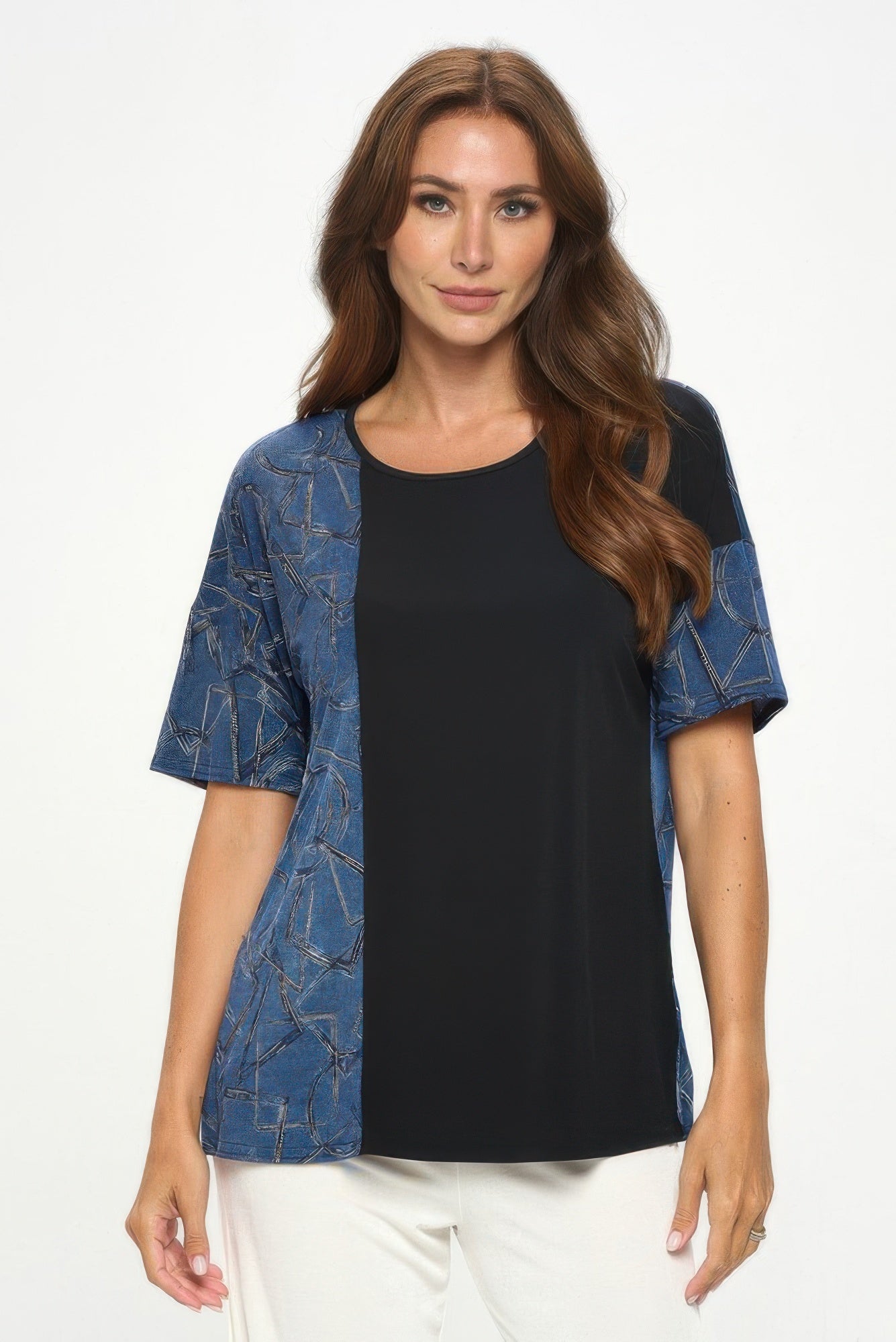 Hit Round Neck Short Sleeve Top