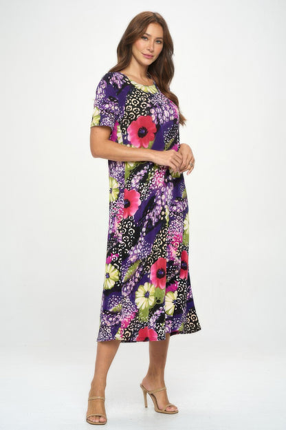Print Bns Long Dress