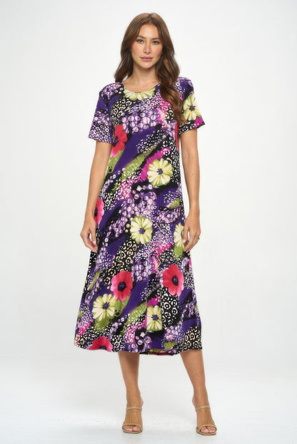 Print Bns Long Dress