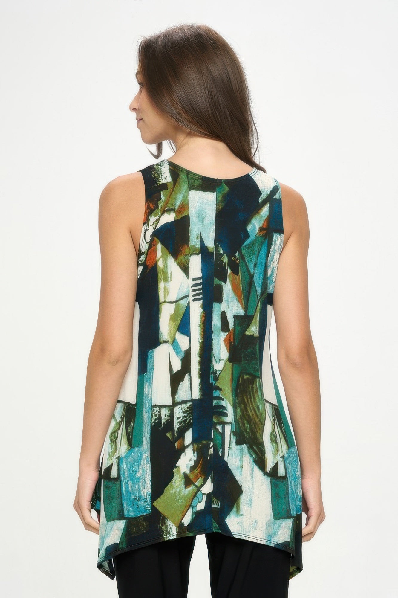 Hit Print Shark Bite Hem Tank