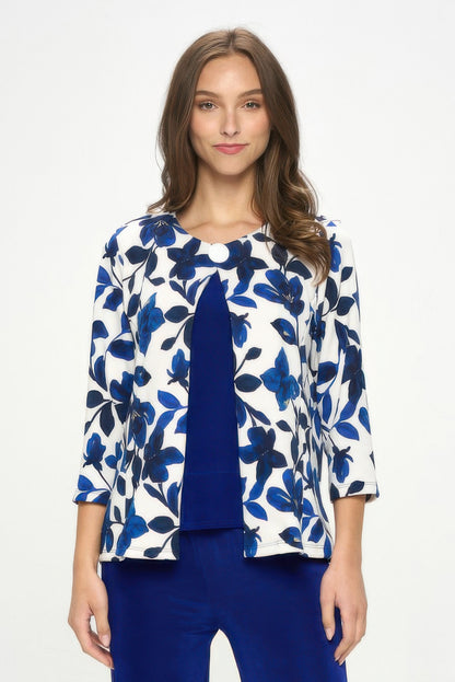 Damboru Print Button Jacket