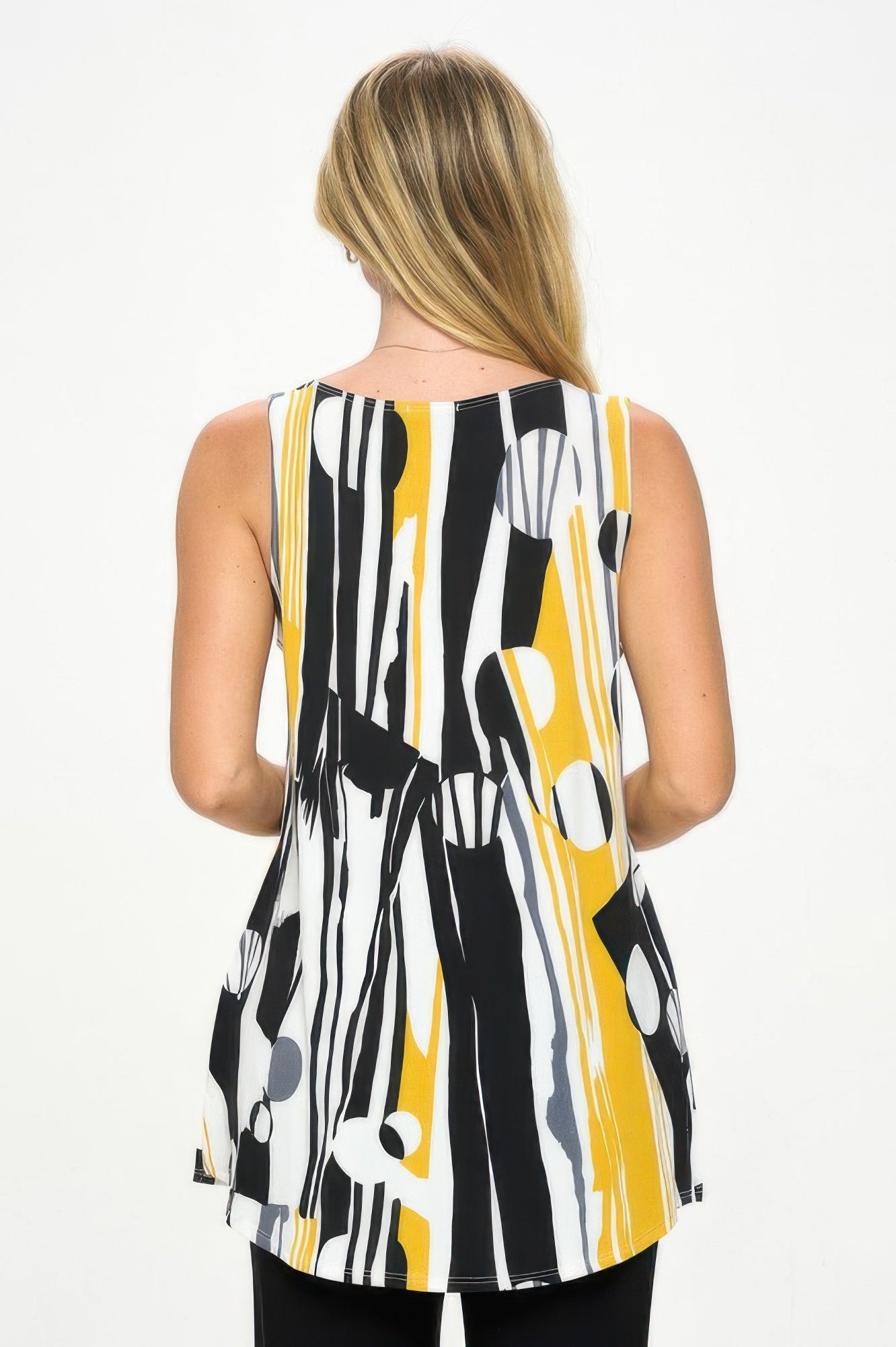 Boat Neckline Print Top