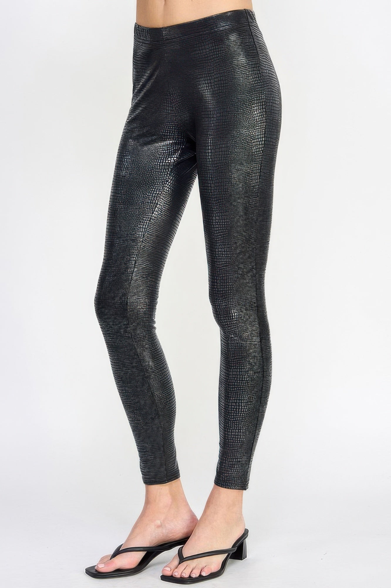 Snake skin print leggings-id