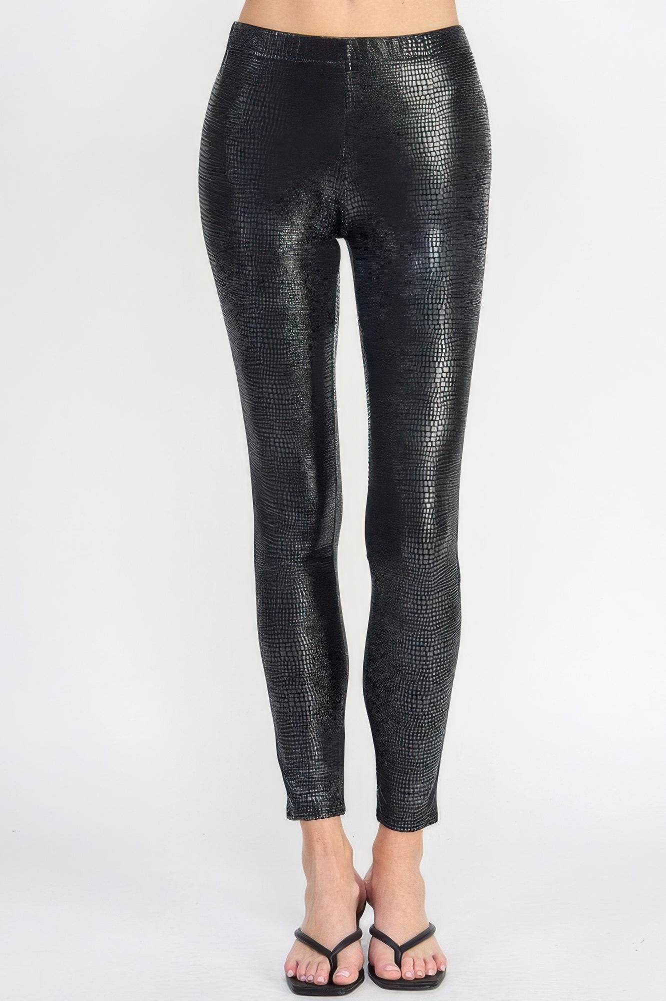 Snake skin print leggings-id