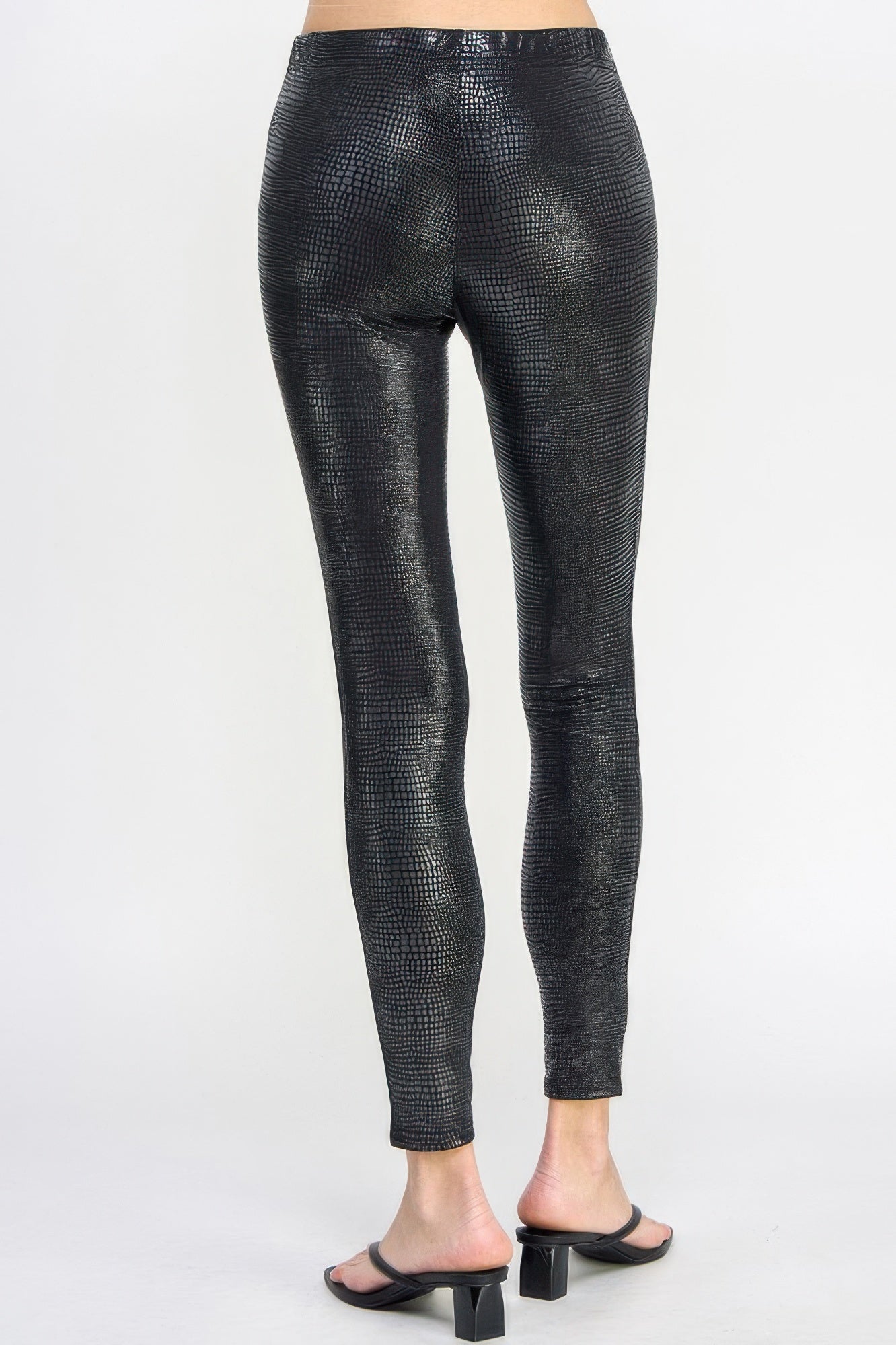 Snake skin print leggings-id