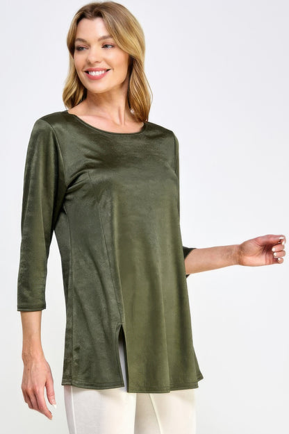 Washed Satin Elegance Top