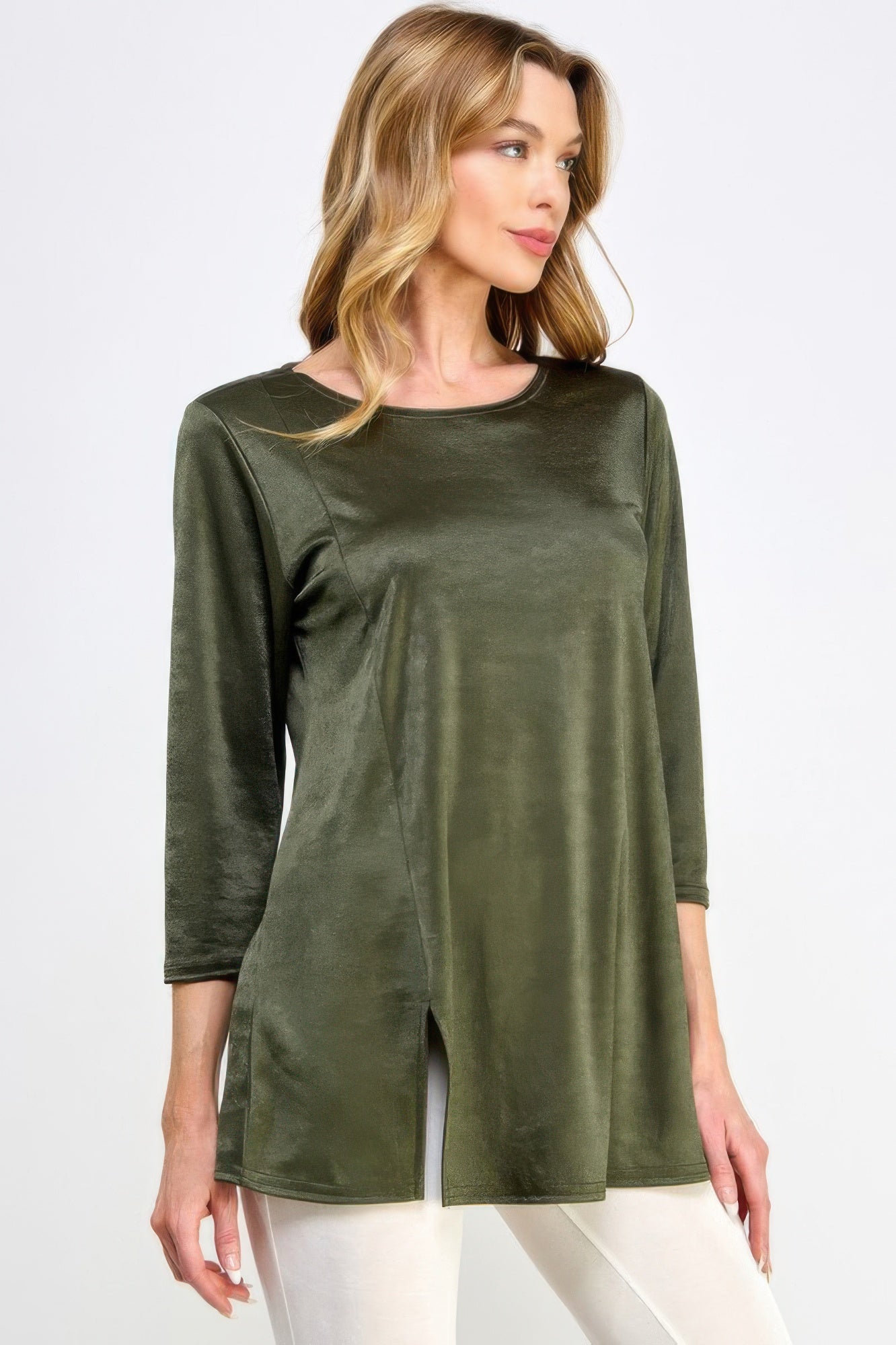 Washed Satin Elegance Top