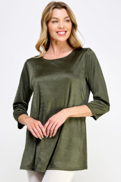Washed Satin Elegance Top