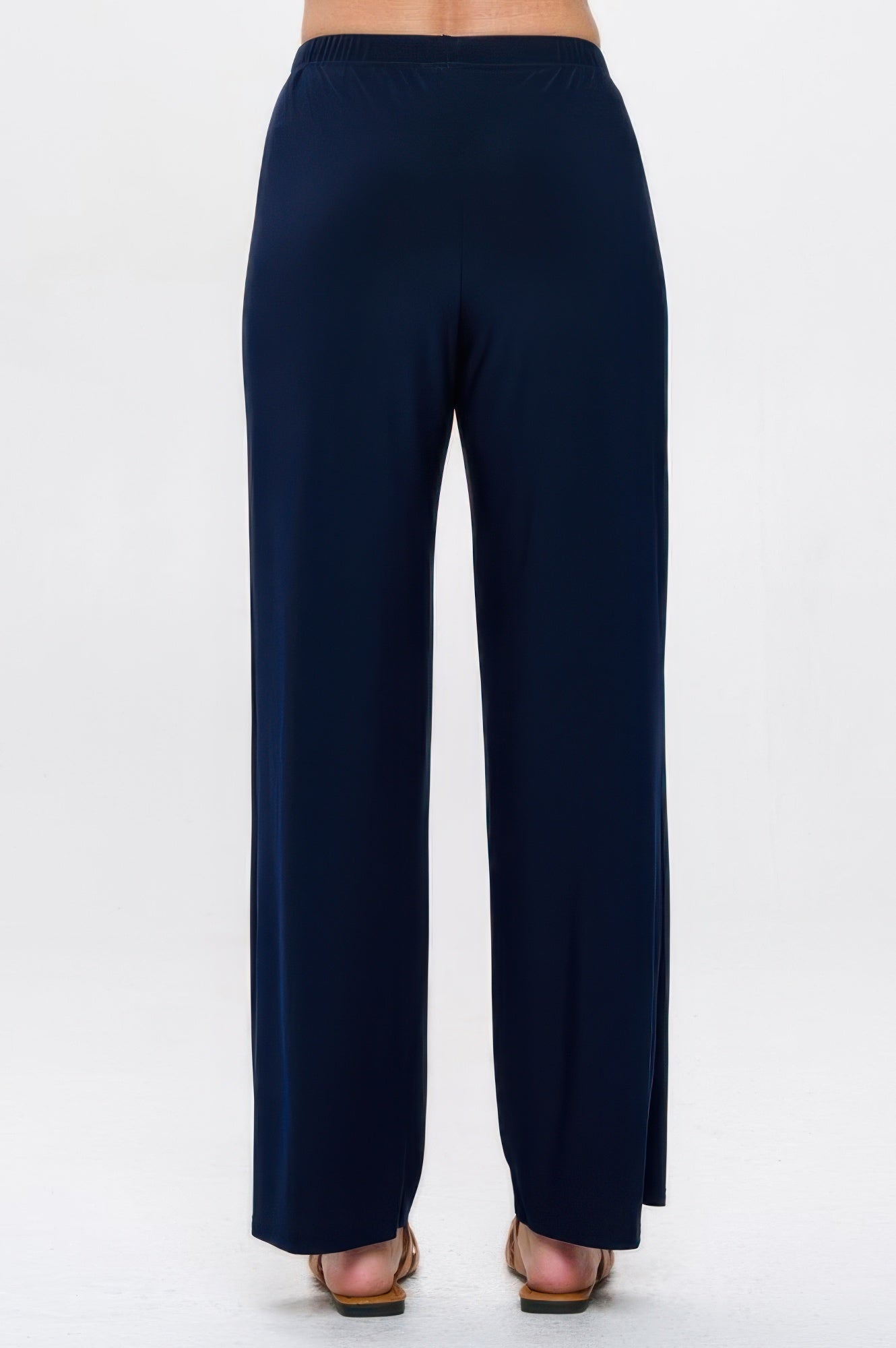 Elastic Waistband Flared Pants
