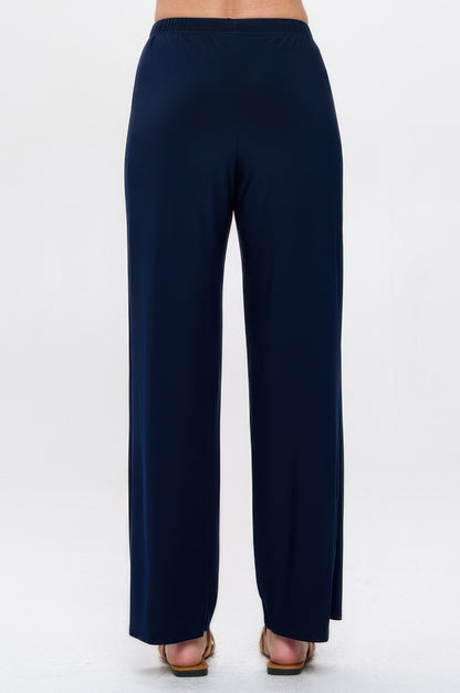 Elastic Waistband Flared Pants
