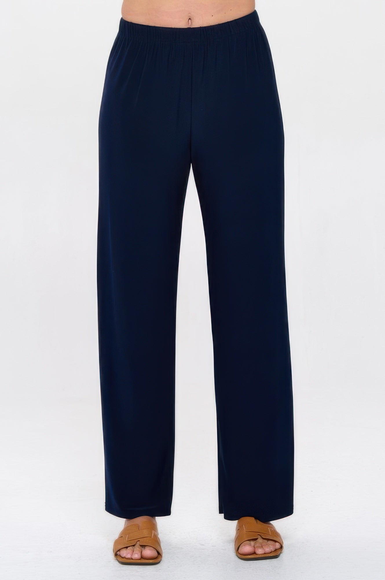 Elastic Waistband Flared Pants