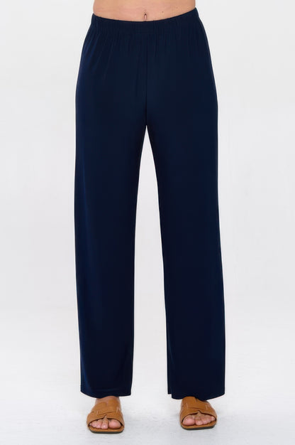 Elastic Waistband Flared Pants