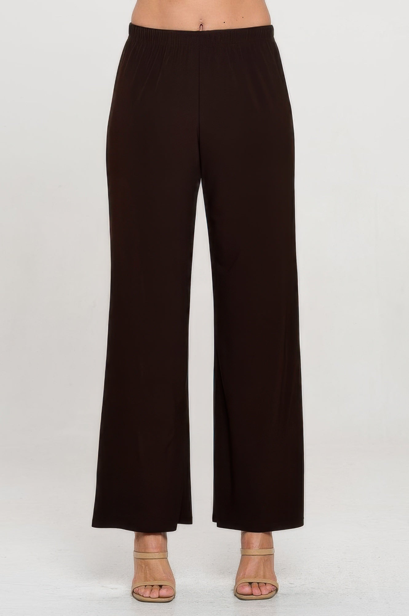 Elastic Waistband Flared Pants