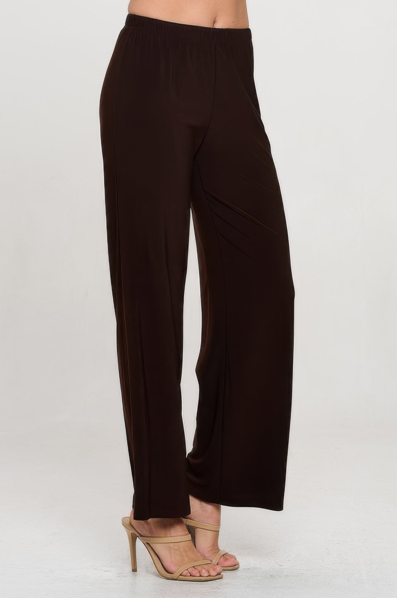 Elastic Waistband Flared Pants